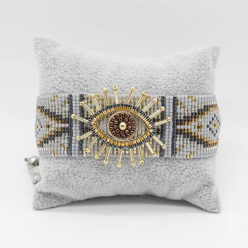 Bohemian Evil Eye Third Eye Cotton Drawstring Bracelet image 3