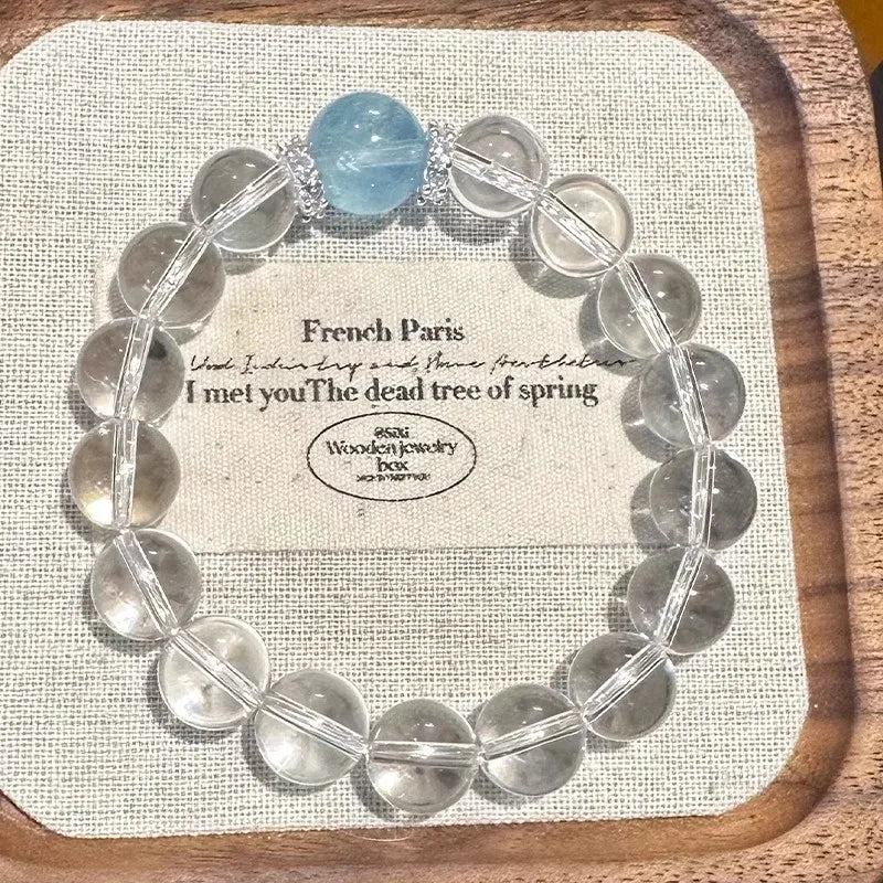 High Quality Clear Quartz Aquamarine 8-14mm image 3