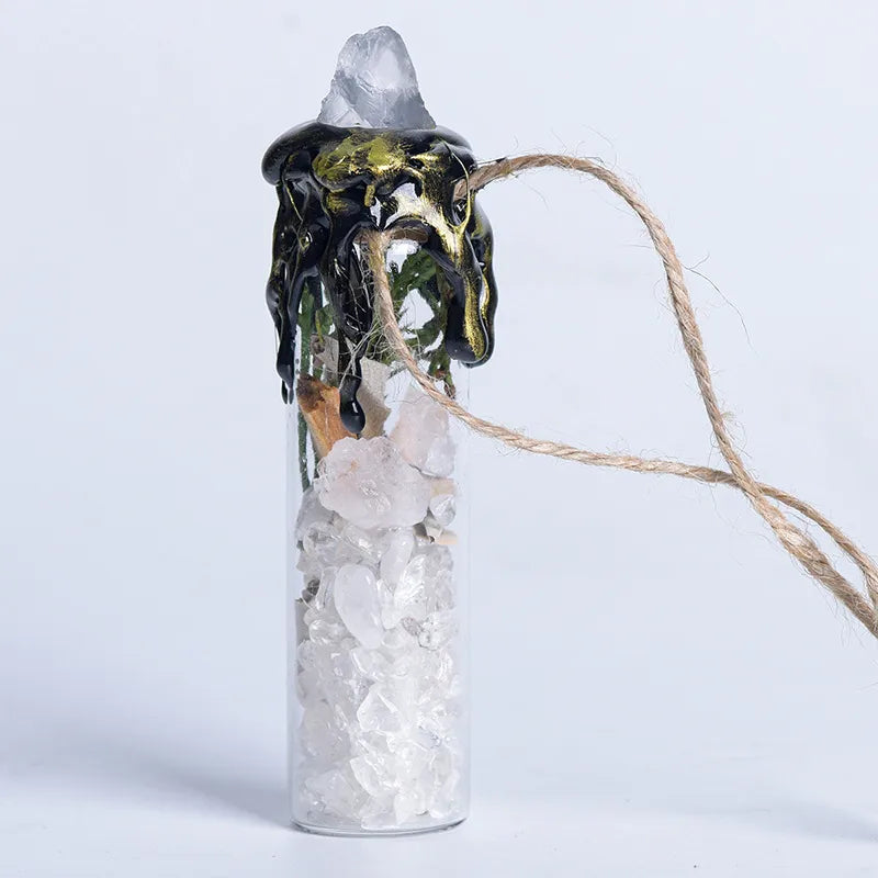Crystal Jar Pendant Spell Jar Ornament image 3
