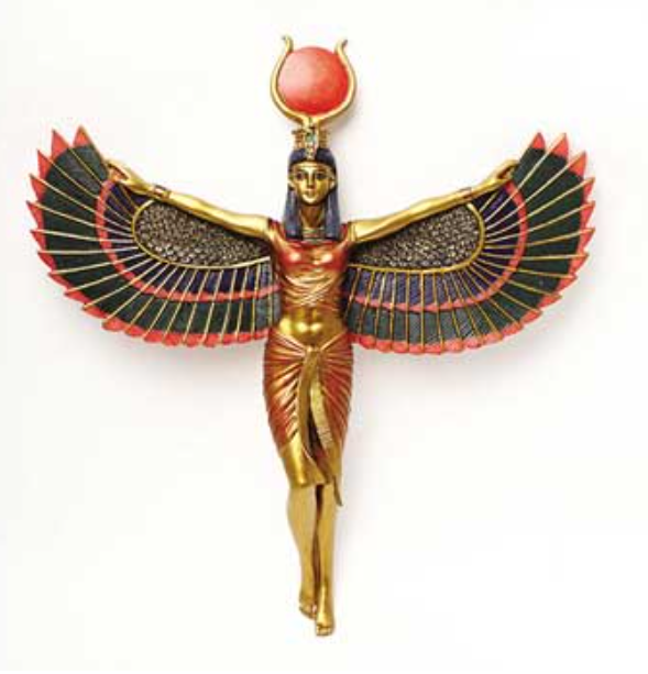 Egyptian Goddess Open Wings Isis Plague image 0