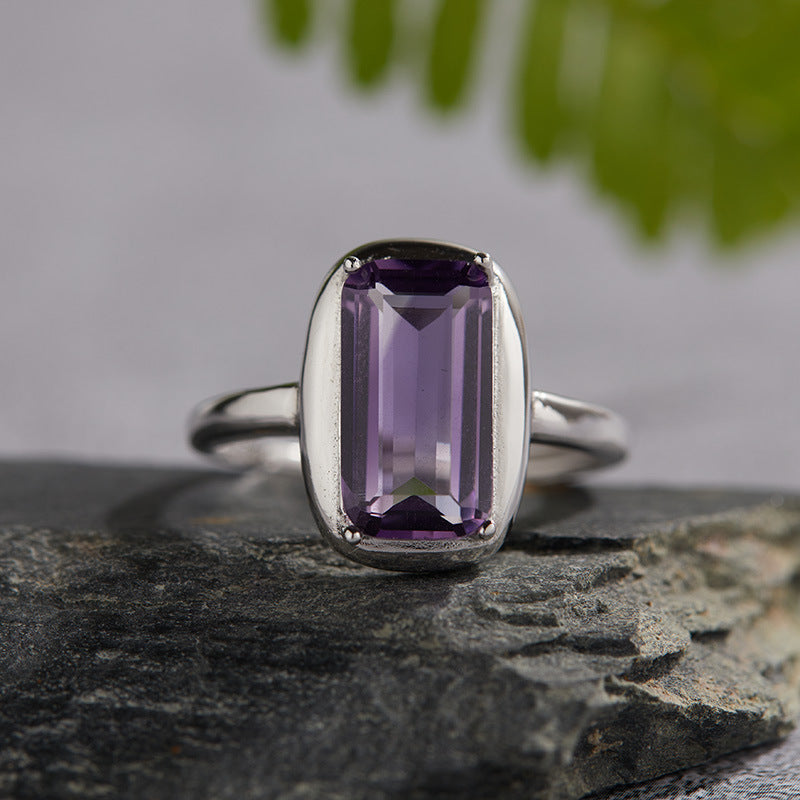 Citrine Amethyst Ring Necklace s925 image 10
