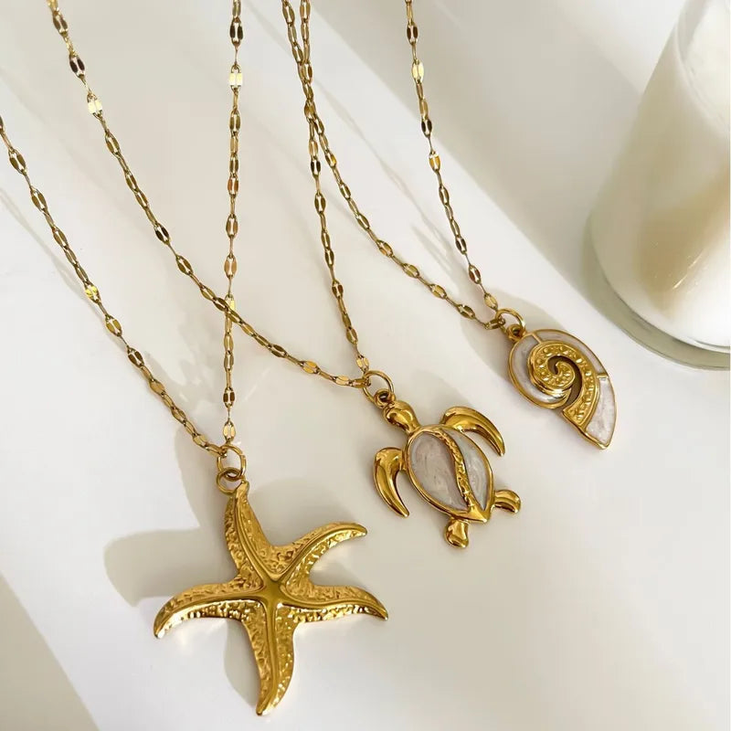 Jewelry Beach Sea Turtle 316L Stainless Steel Plating Pendant Necklace image 3