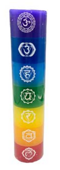 7 Chakra Pilar Candle image 0