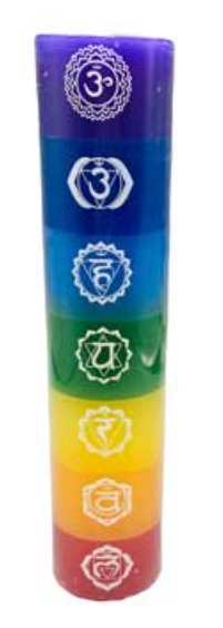 7 Chakra Pilar Candle image 0