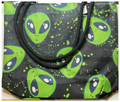 Alien jute tote bag 14" x 16" image 0
