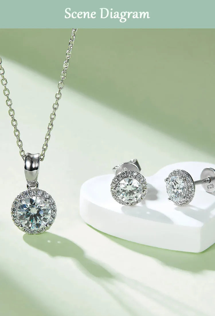 Round Sterling Silver Gra Moissanite 18k image 0