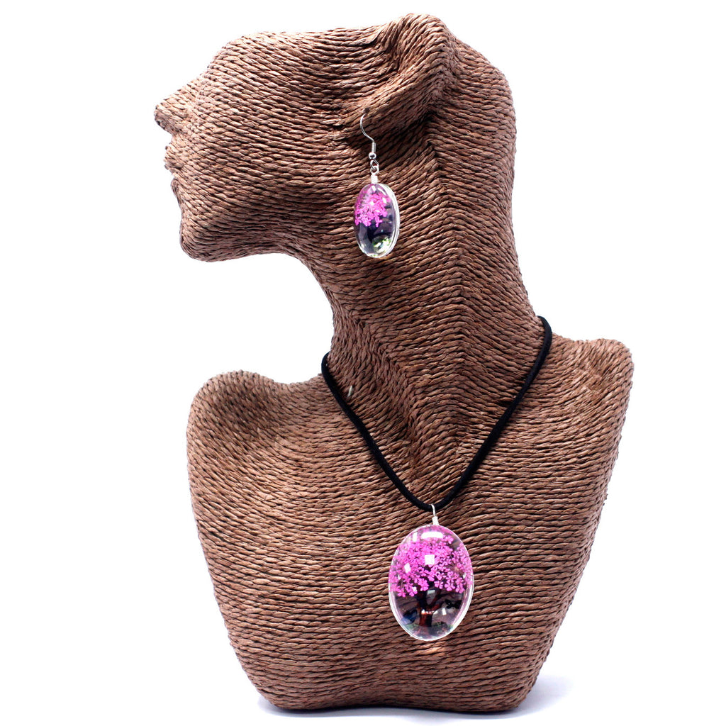 copy of Pressed Flowers - Tree of Life set - Bright Pink image 1