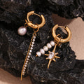 Freshwater Pearl Star Drop Earrings image 0