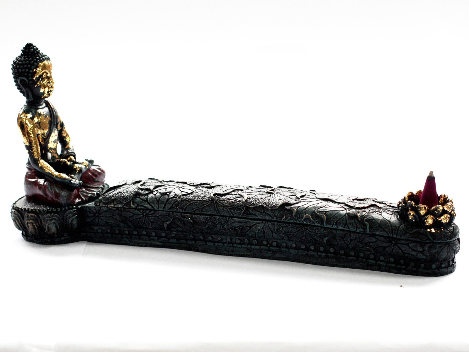 Antique Buddha - Incense Burner & Box image 2