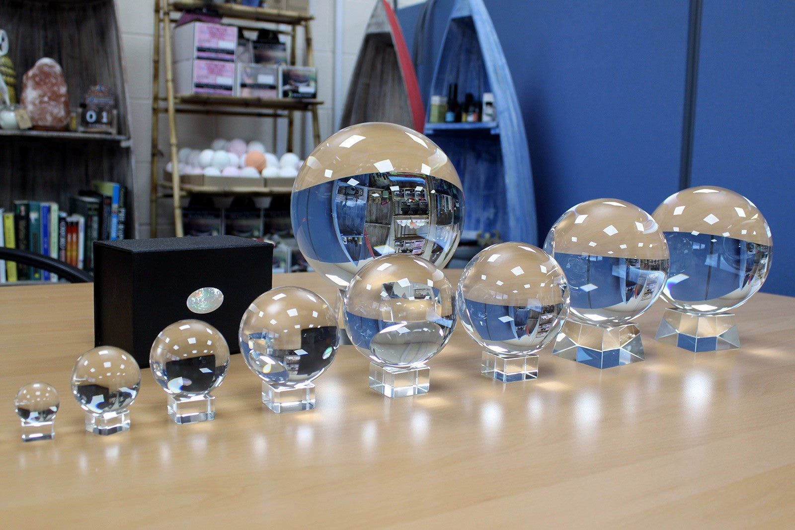 Crystal Ball 8" on Crystal Stand image 1