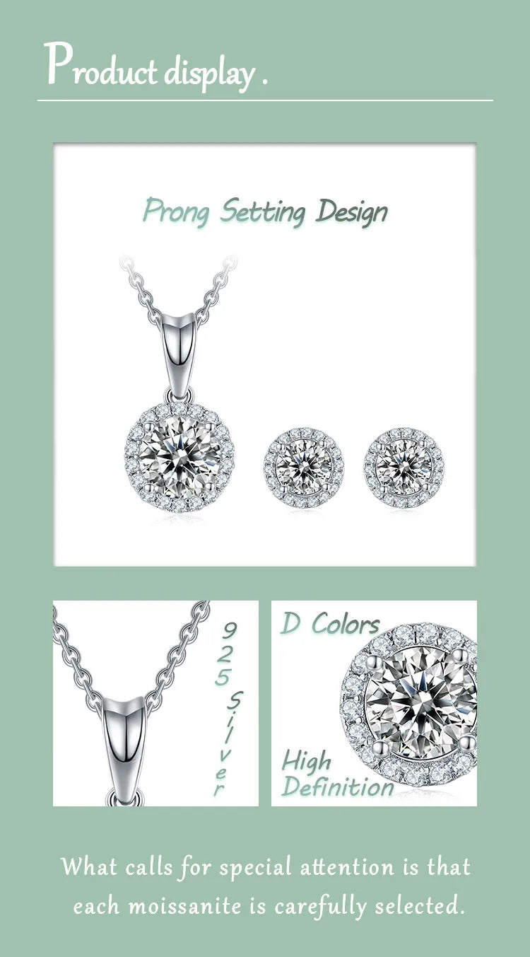 Round Sterling Silver Gra Moissanite 18k image 1