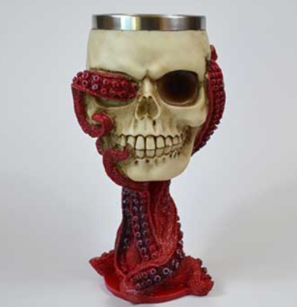 Skull Octopus Chalice 7 1/4" image 0