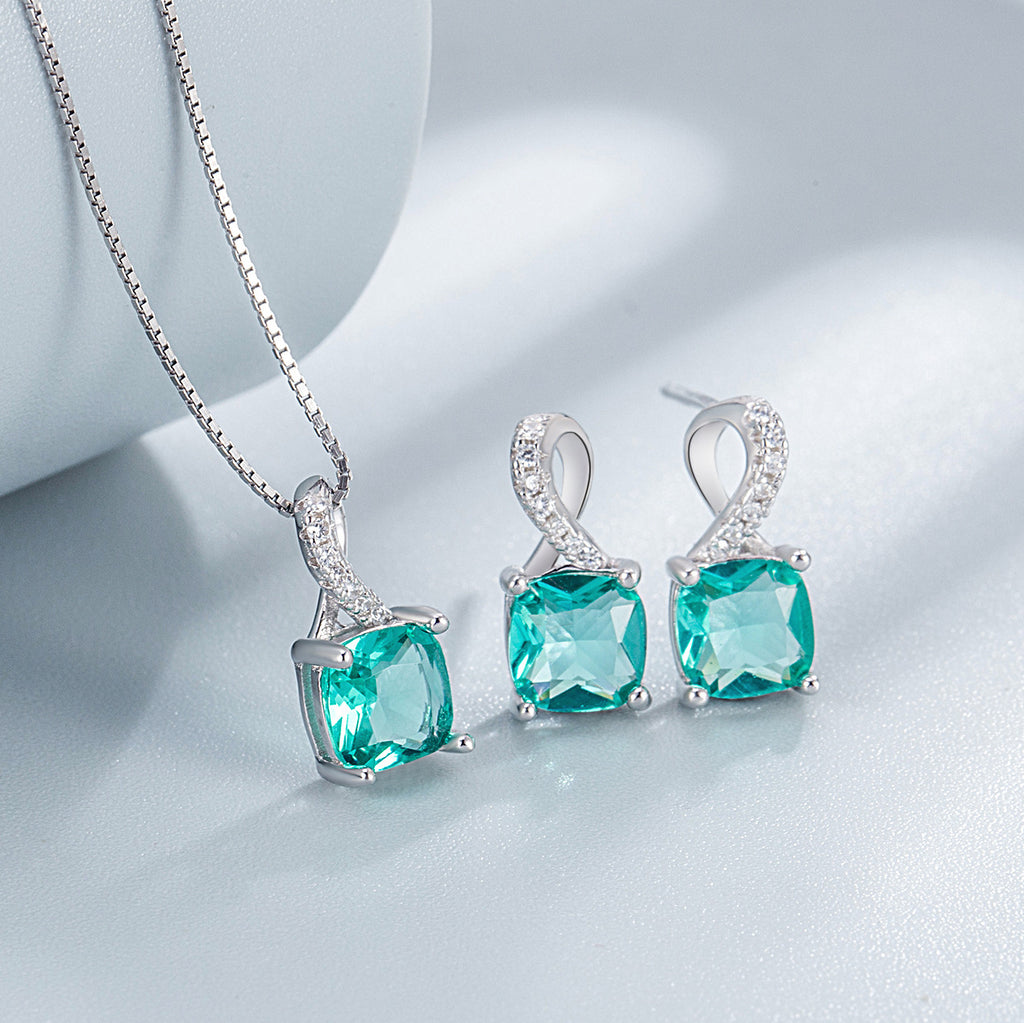 Sterling Silver Fine Jewelry Diamond Set image 0