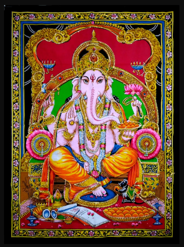 Ganesha  Multi Color Tapestry 30" x 40" image 0