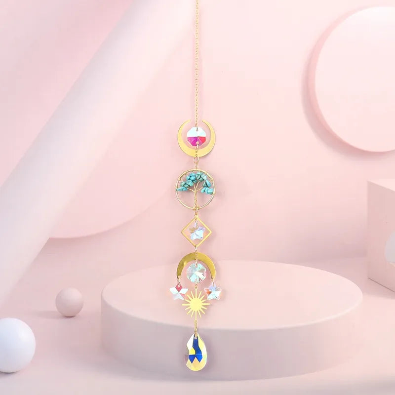 Suncatcher Golden Moon Tree of Life image 9