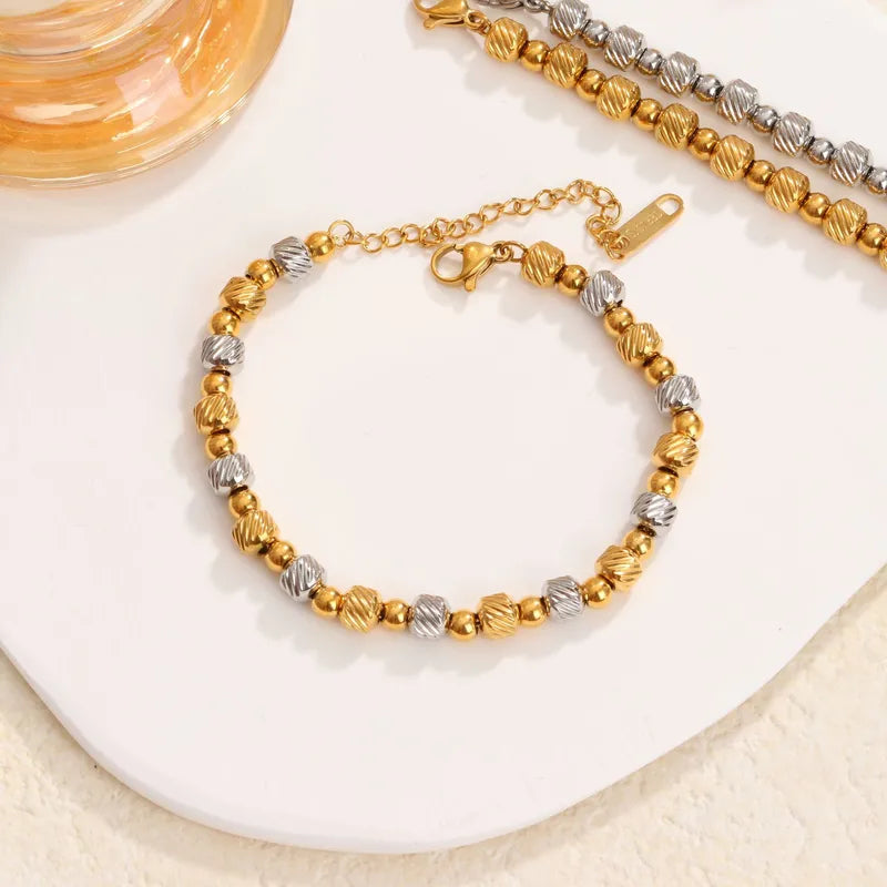 Casual Titanium Steel 18k Plated Gold Bracelet image 3