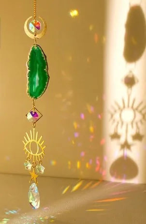 Simple Style Water Droplets Agate Suncatcher Wind Chime Wall Art image 2