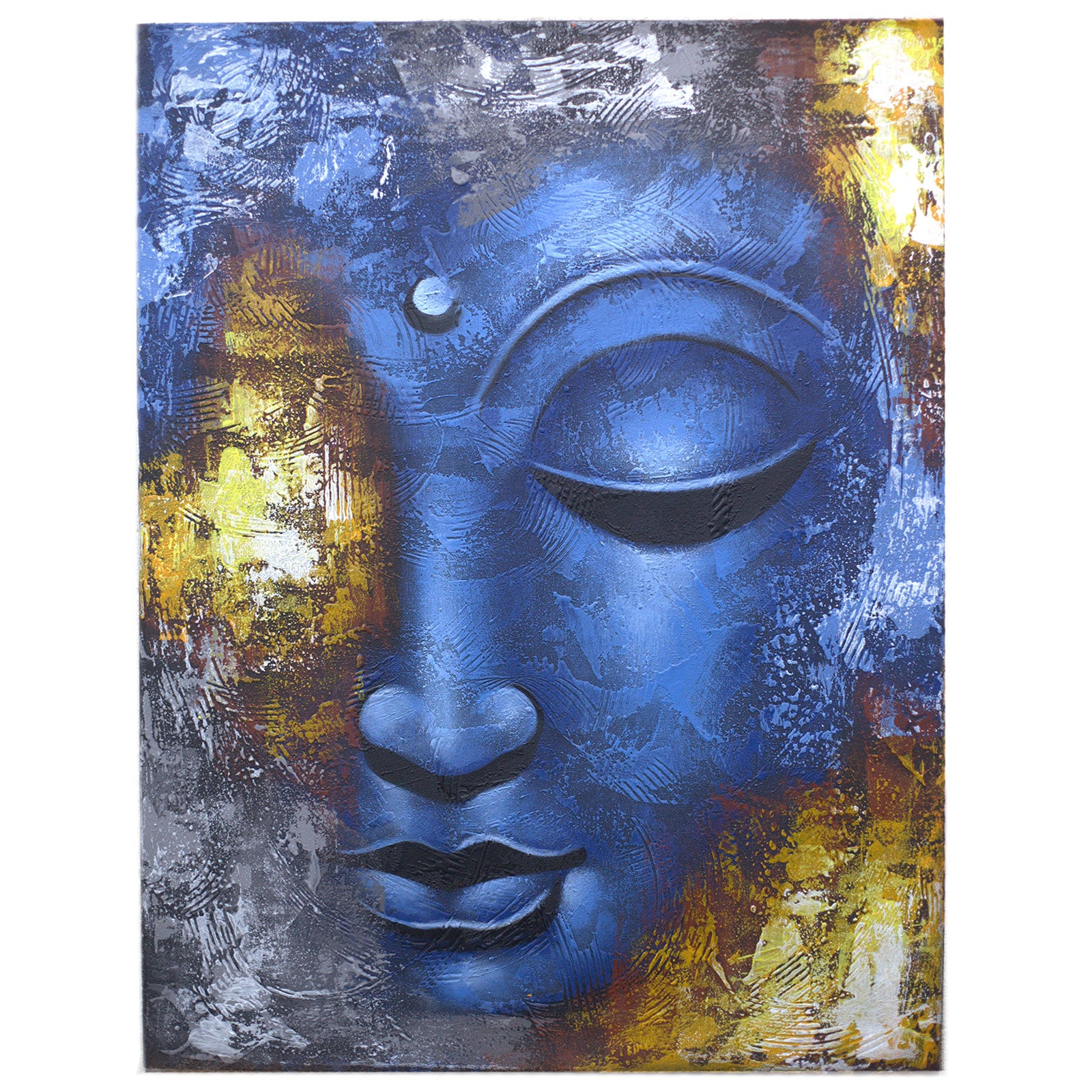 Buddha Painting - Blue Face Abstract image 0