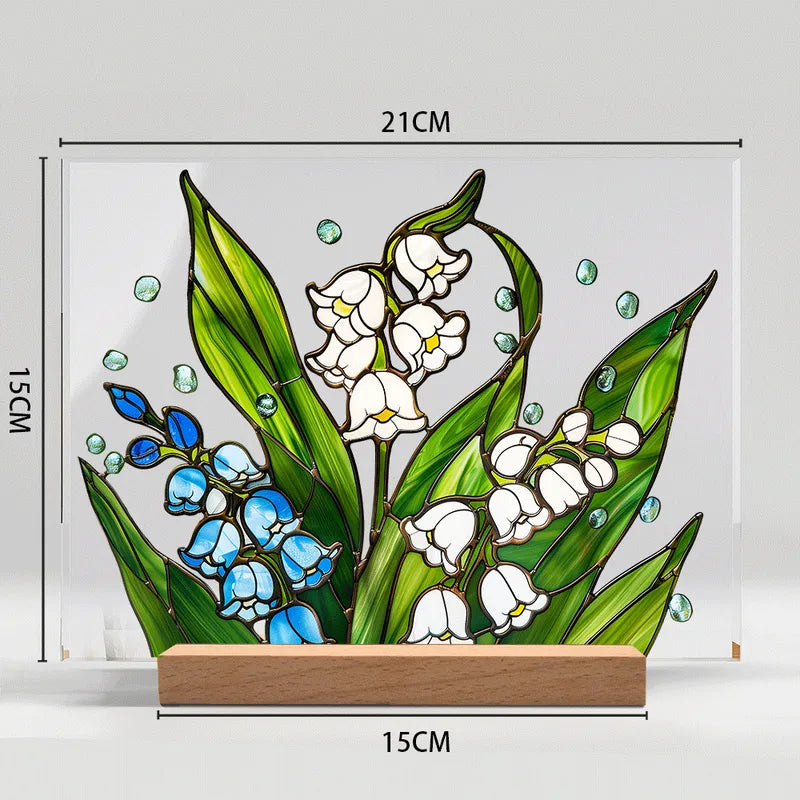 Elegant Style Flower Acrylic Wood Stand image 13