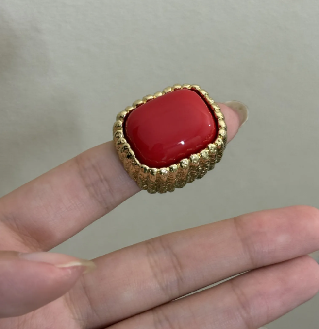 Arylic Allow Copper Open Ring (red2) image 3
