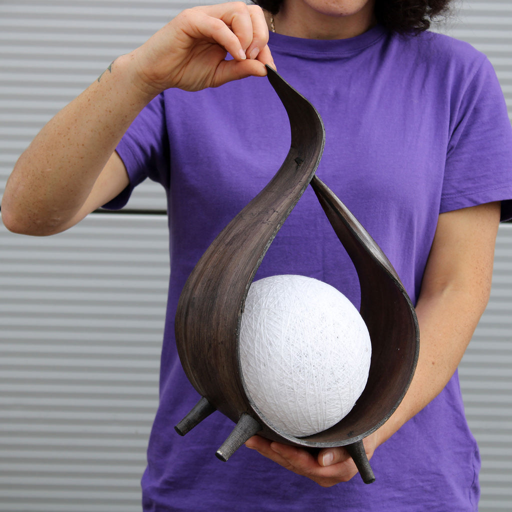 Natural Coconut Lamp - Whitewash Wrapover image 1