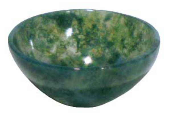 2" Green Moss Agate Devotional Bowl image 0