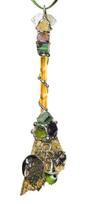 Prosperity Broom Medium Amulet Pendant Wand image 0
