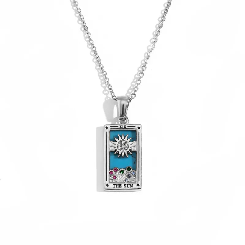 Tarot Pendants Necklace 18k Gold Plated Stainless Steel image 12