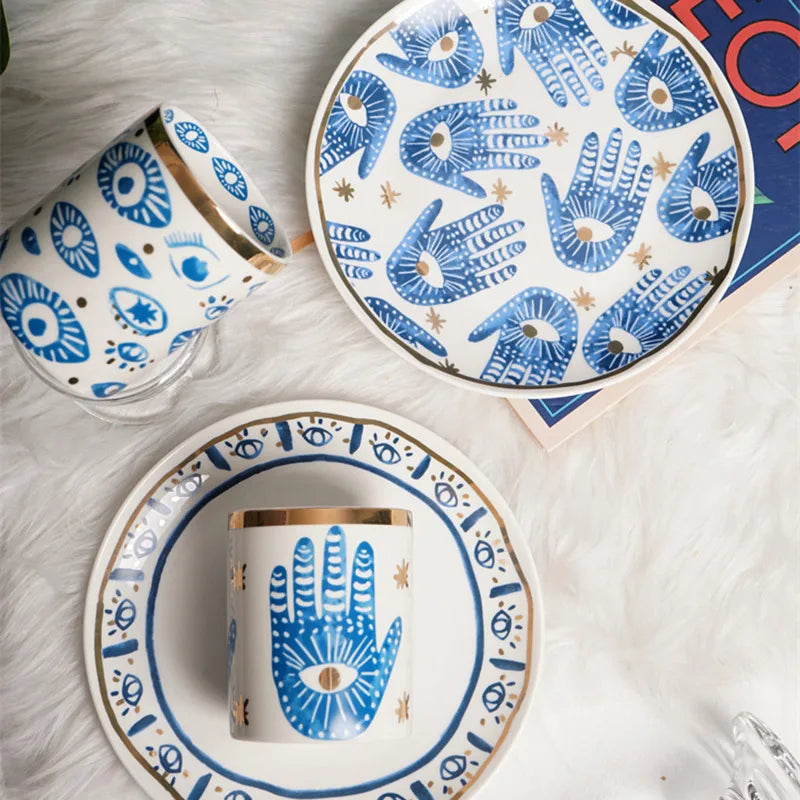 Hand Evil Eye Porcelain Dishware image 0