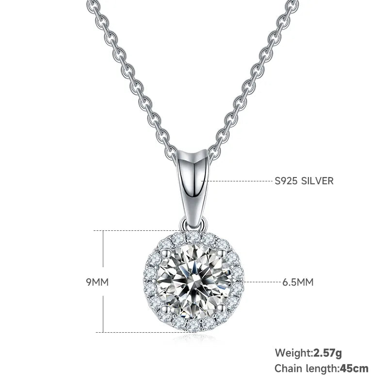 Round Sterling Silver Gra Moissanite 18k image 4