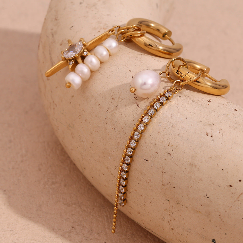 Freshwater Pearl Star Drop Earrings image 8
