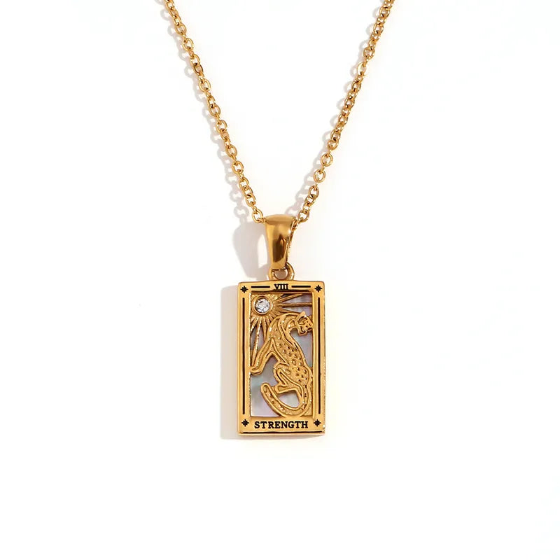 Tarot Pendants Necklace 18k Gold Plated Stainless Steel image 7