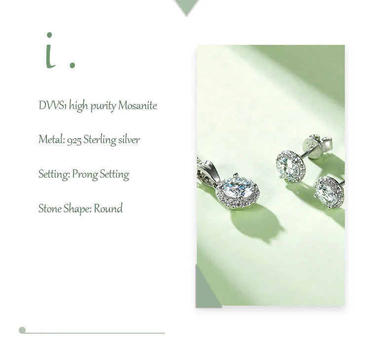 Round Sterling Silver Gra Moissanite 18k image 2