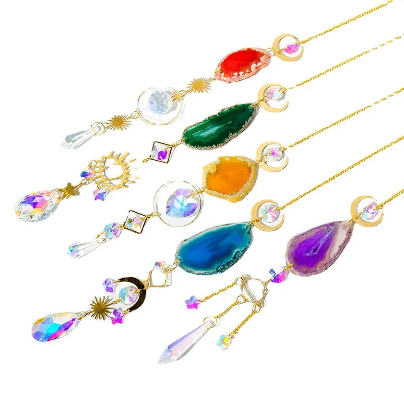 Simple Style Water Droplets Agate Suncatcher Wind Chime Wall Art image 4