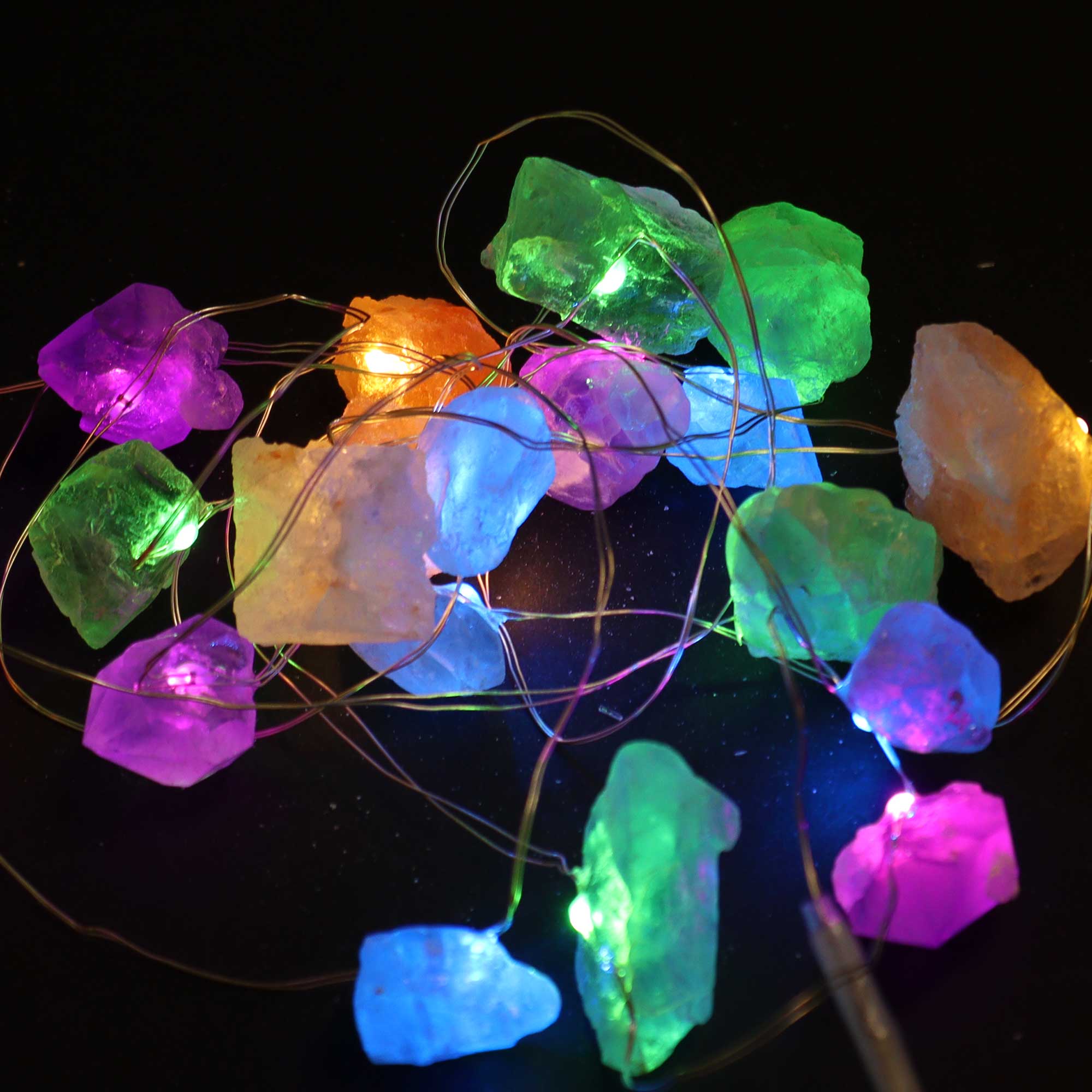 Gemstone Enchantment Lights - Mixed Rocks image 1