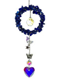 Lapis With Heart Crystal Suncatcher image 0