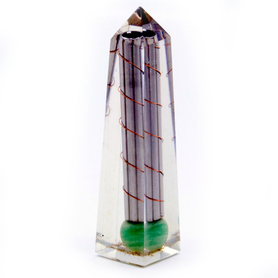 Orgonite Obelisk Power Point Green Aventurine - 110x30mm image 0