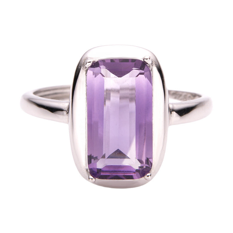 Citrine Amethyst Ring Necklace s925 image 9