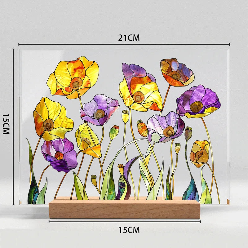 Elegant Style Flower Acrylic Wood Stand image 7