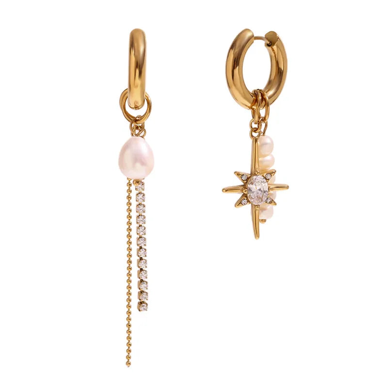 Freshwater Pearl Star Drop Earrings image 14