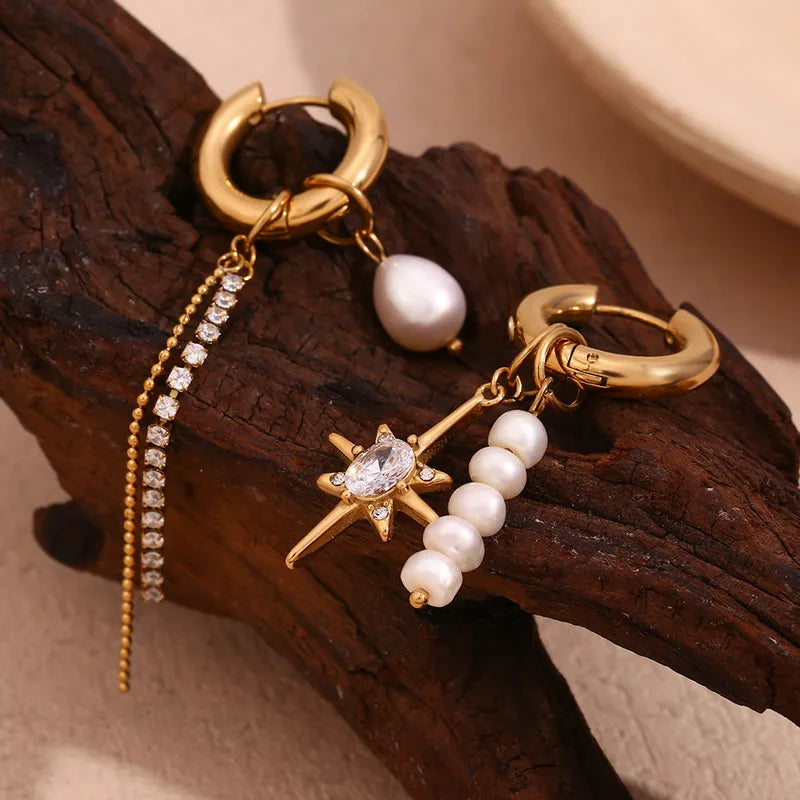 Freshwater Pearl Star Drop Earrings image 7
