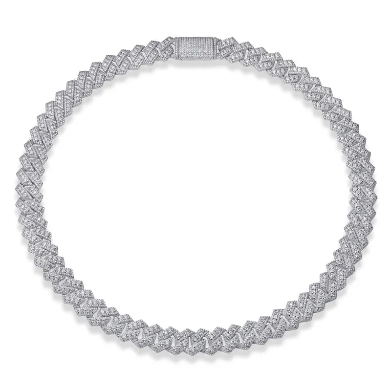 925 Sterling Silver Moissanite Inlay Geometric GRA Certificate Necklace image 3