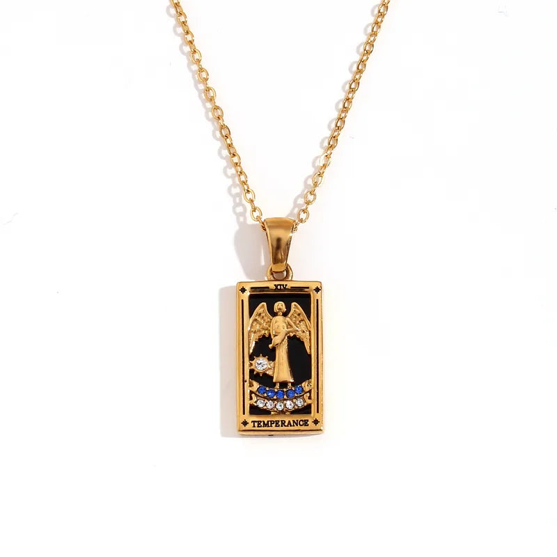 Tarot Pendants Necklace 18k Gold Plated Stainless Steel image 8