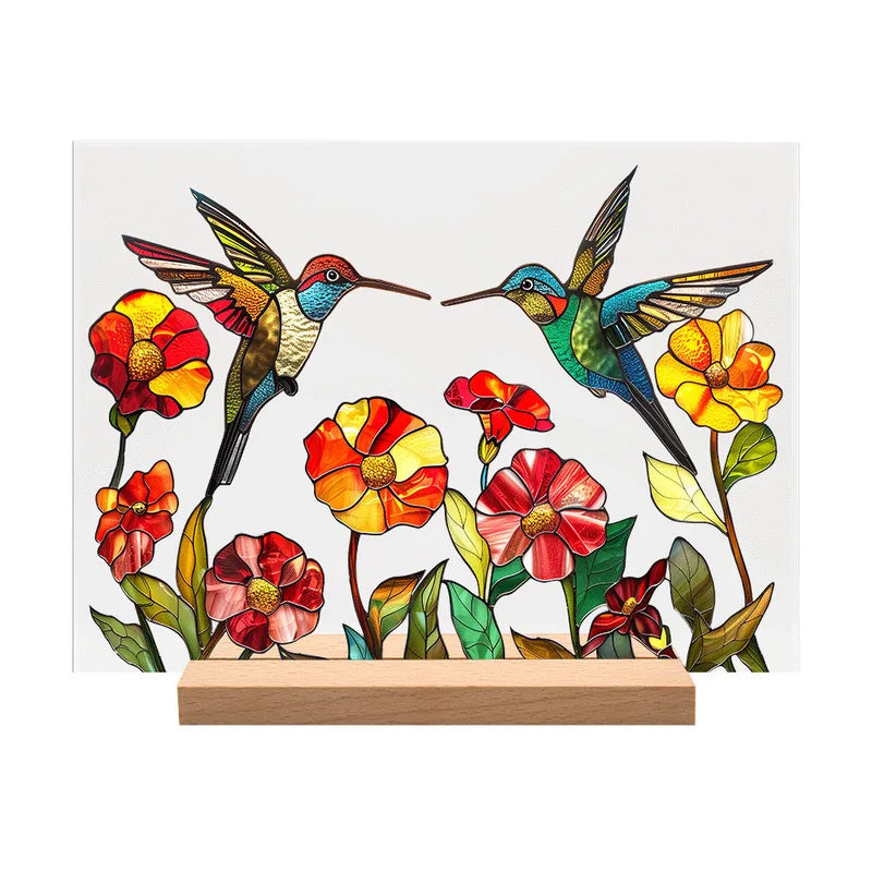 Elegant Style Flower Acrylic Wood Stand image 3