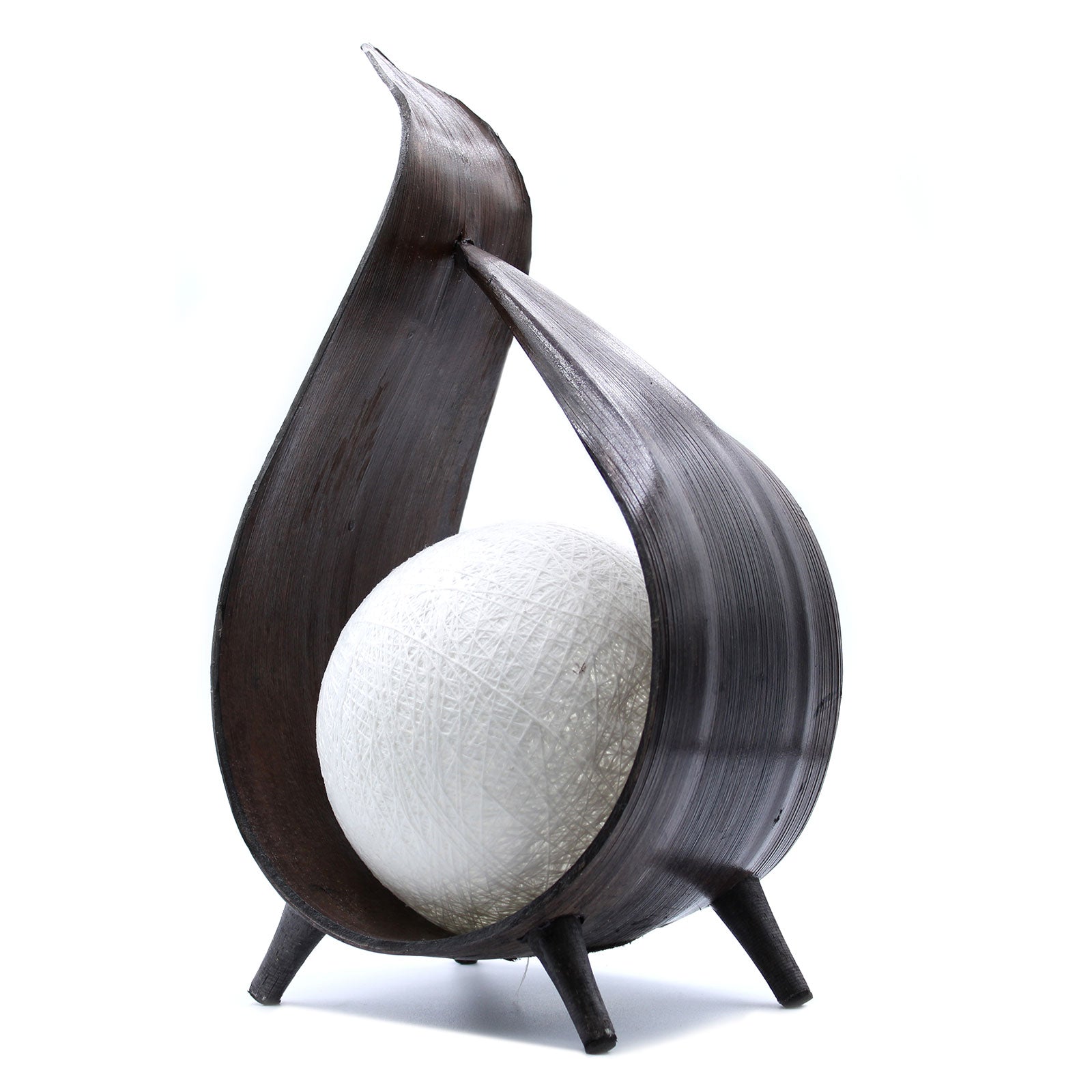 Natural Coconut Lamp - Chocolate Wrapover Twist image 0