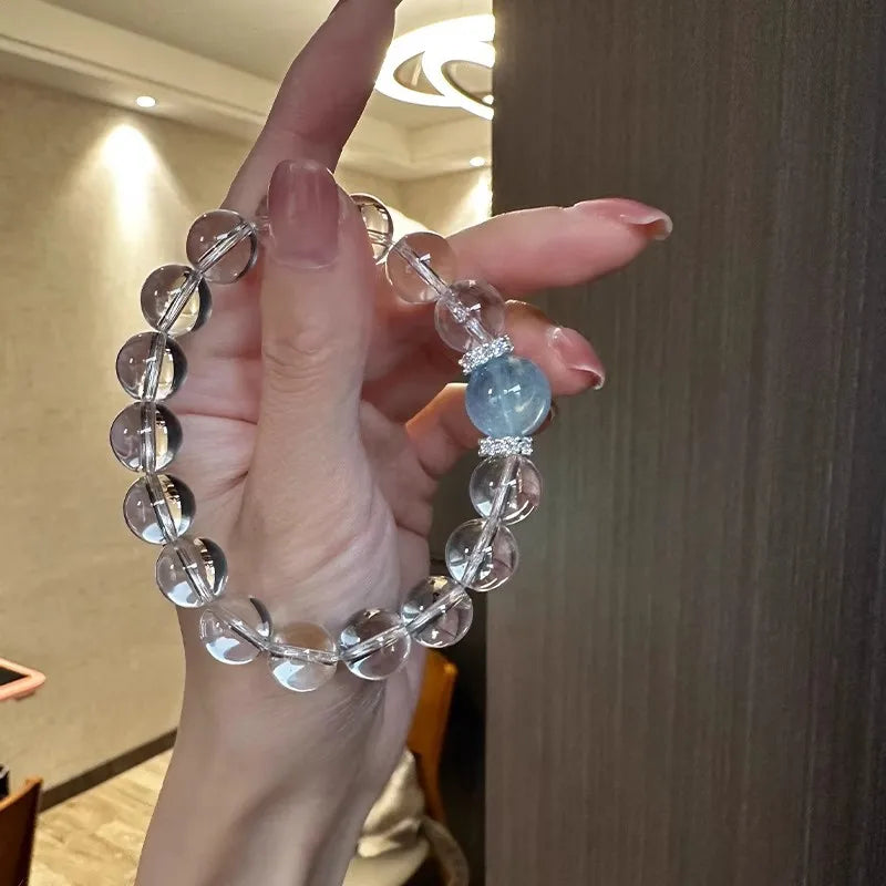 High Quality Clear Quartz Aquamarine 8-14mm image 1