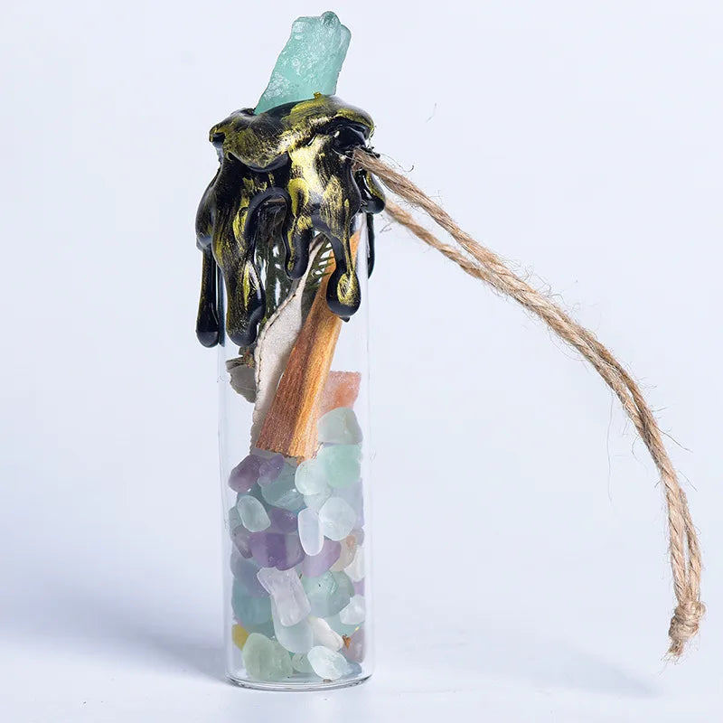 Crystal Jar Pendant Spell Jar Ornament image 4
