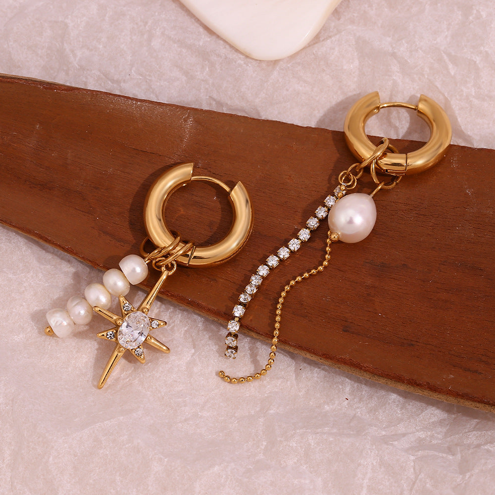 Freshwater Pearl Star Drop Earrings image 9