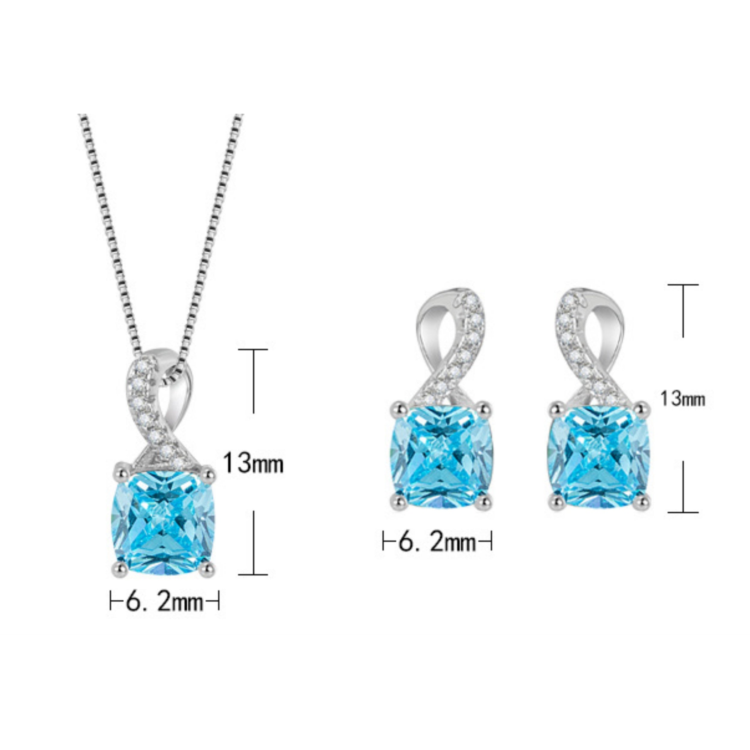 Sterling Silver Fine Jewelry Diamond Set image 3
