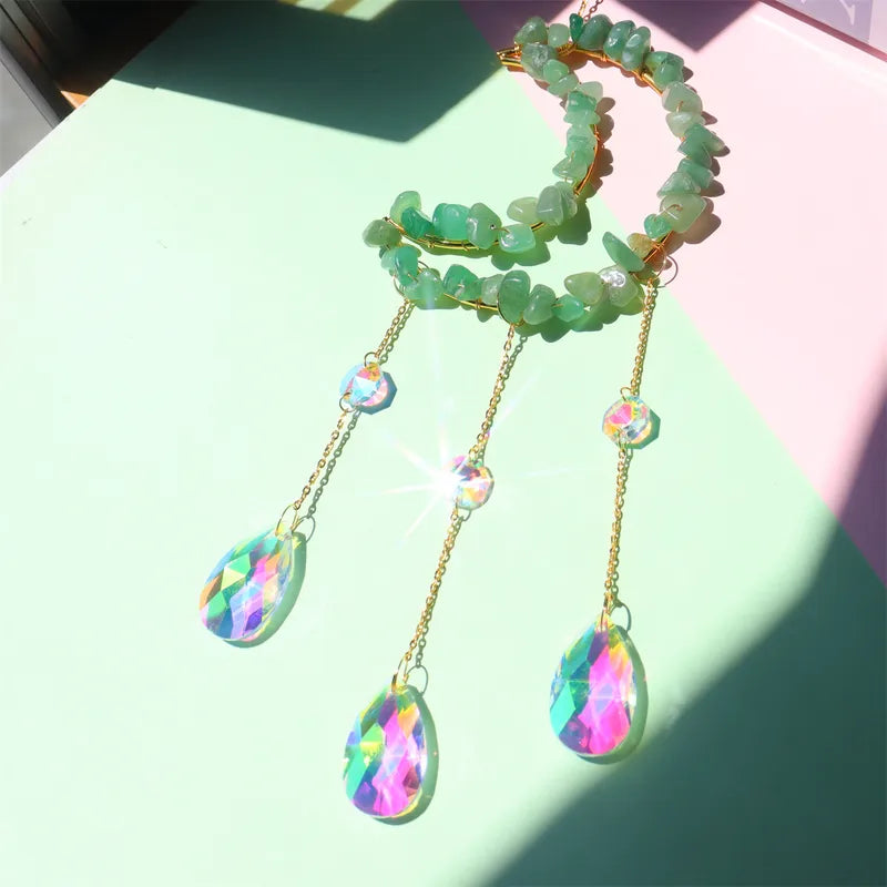 Casual Elegant Moon Crystal Suncatcher Wind Chime Wall Art image 3